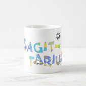 名前射手座誕生日〔占星術の〕十二宮図Mug コーヒーマグカップ (中央)