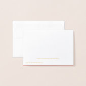 名前座席表金ゴールドフォイルドクリスマスツリー&スターズ 箔カード (裏面封筒付き)