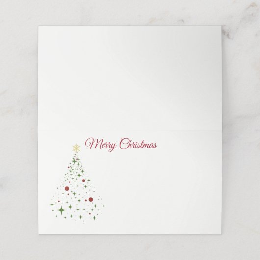 名前座席表 – クリスマスツリー プレイスカード (外部開封)