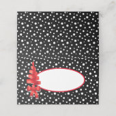 名前座席表 – クリスマスリボンツリー水玉模様 プレイスカード (外部開封)