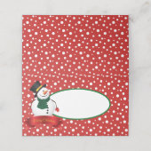 名前座席表 – クリスマス雪だるま プレイスカード (外部開封)