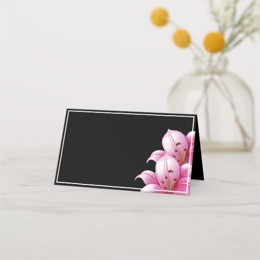 名前座席表 – ピンクリリー プレイスカード (正面)