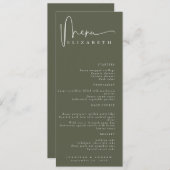 名前座席表 |メニュー |のシンプルメ結婚ニュー メニュー (正面/裏面)