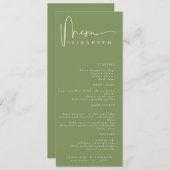 名前座席表 |メニュー |のシンプルメ結婚ニュー メニュー (正面/裏面)