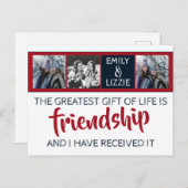 名前感動的と写真との友情 ポストカード (正面/裏面)