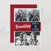 名前感動的と写真付き友情カード (正面/裏面)