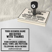 名前感謝してい、住所、および日付を付けて受信 ラバースタンプ