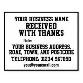名前感謝してい、住所、および日付を付けて受信 ラバースタンプ (インプリント)