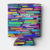 名前抽象芸術のカラフル追加 缶クーラー (正面)