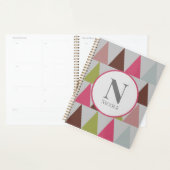 名前数々の付き三角形パターンイニシャル プランナー手帳 (ディスプレー)