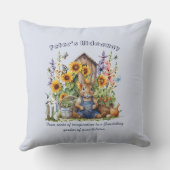 名前文字ことわざフラワーガーデンヒマワリアビット クッション (裏面)