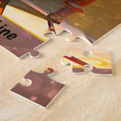 名前文字、ジンジャークールキャットサングラス&ピアノを追加 ジグソーパズル (側面)