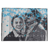 名前日付写真結婚式の引き出物サンキューブルースターズ ラージペーパーバッグ (裏面)