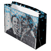 名前日付写真結婚式の引き出物サンキューブルースターズ ラージペーパーバッグ (裏面アングル)