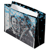 名前日付写真結婚式の引き出物サンキューブルースターズ ラージペーパーバッグ (正面アングル)