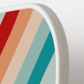 名前淡い色の付きサストライプーグラス文字 ピックルボールラケット (左詳細)