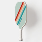 名前淡い色の付きサストライプーグラス文字 ピックルボールラケット (左)