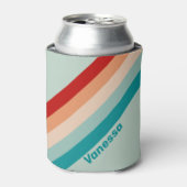 名前淡い色の付きサストライプーグラス文字 缶クーラー (缶正面)