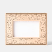 名前渦巻形のが4x6Lのデザイン全体を繁栄 レーザー彫刻フレーム (正面)