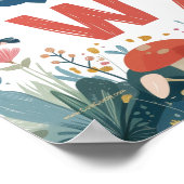 名前男の赤ちゃんパーソナライズされた子供部屋アルファベット ポスター (角)