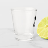 名前男らしモノグラムの結婚式 ショットグラス (左)