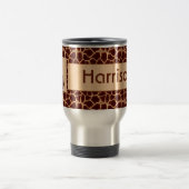 名前男らし付き野生のキリン トラベルマグ (中央)