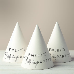 名前男女兼用付きミニマル誕生日 パーティーハット