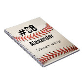 名前番号位置カスタム野球 ノートブック (右側)