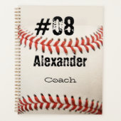 名前番号位置カスタム野球 プランナー手帳 (正面)