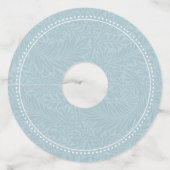 名前空白のヴィンテージブルーラークスパーフラワー ワイングラスタグ (正面)