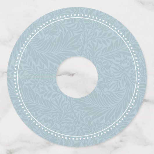 名前空白のヴィンテージブルーラークスパーフラワー ワイングラスタグ (正面)