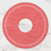 名前空白のヴィンテージレッドラークスパーフラワー ワイングラスタグ (裏面)