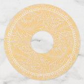 名前空白のヴィンテージ金ゴールドヒラメ花 ワイングラスタグ (正面)