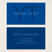 名前等の編集可能モノグラムのな文字テンプレート (正面&裏面)