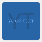 名前等の編集可能モノグラムのな文字テンプレート スクエアシール (正面)