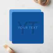名前等の編集可能モノグラムのな文字テンプレート ノートカード (正面/裏面インサイチュ)