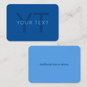 名前等の編集可能モノグラムのな文字テンプレート ノートカード (正面/裏面)