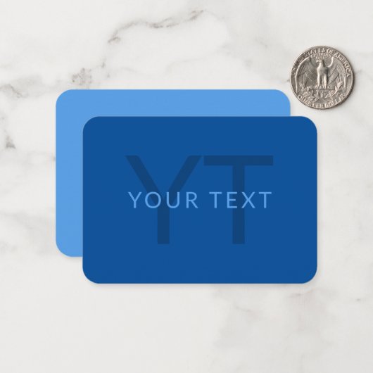 名前等の編集可能モノグラムのな文字テンプレート ノートカード (正面/裏面インサイチュ)