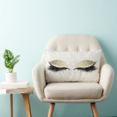 名前紙吹雪グリッターグラム金ゴールド目メイクアップまつげ ランバークッション (椅子)