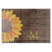 名前素朴モノグラムフローラ カッティングボード (正面)