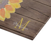 名前素朴モノグラムフローラ カッティングボード (角)