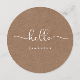 名前素朴付きミニマリストメニューカード メニュー