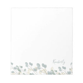 名前素朴付きユーカリメモ帳 ノートパッド