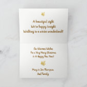 名前素朴付き国クリスマスカード シーズンカード (内部)