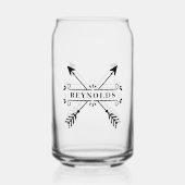 名前素朴ID615の十字矢印 ガラス缶 (裏面)