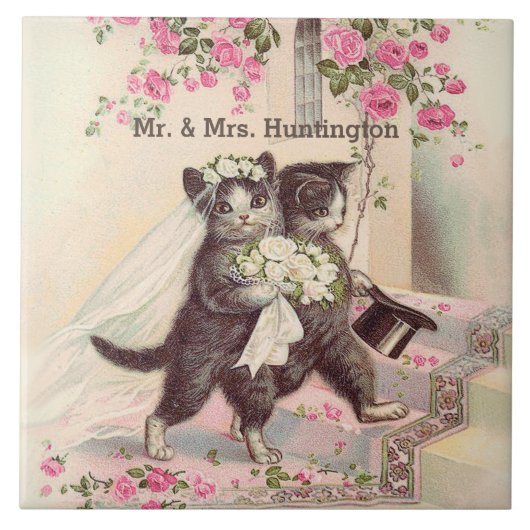 名前結婚がカスタマイズ可能 タイル (正面)