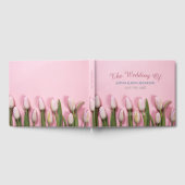 名前結婚と日付、チューリップまたは写真 ゲストブック (全面)