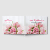 名前結婚と日付、花またはDIY写真 ゲストブック (全面)