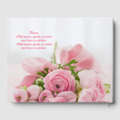 名前結婚と日付、花またはDIY写真 ゲストブック (裏面)