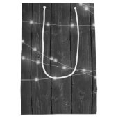 名前結婚付きの木材の照明 ミディアムペーパーバッグ (裏面)